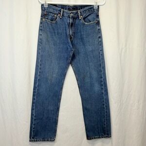 Levi's 505 Straight Leg Jeans Women Size 33x30 Blue Good Straight Leg